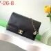 1Chanel Small Flap Bag Black Shiny Grained Calfskin Brushe #A49178