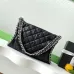3Chanel chain around hobo Black/silver #A50979
