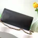 3Maxi clutch bag, Grained shiny calfskin &amp; gold-tone metal, black #A49177