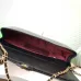 8Maxi clutch bag, Grained shiny calfskin &amp; gold-tone metal, black #A49177