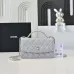 13Wallet on chain - Shiny grained calfskin &amp; silver-tone metal #A49149