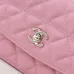 19Wallet on chain - Shiny grained calfskin &amp; silver-tone metal #A49149