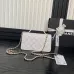 3Wallet on chain - Shiny grained calfskin &amp; silver-tone metal #A49149
