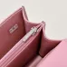 23Wallet on chain - Shiny grained calfskin &amp; silver-tone metal #A49149