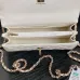 8Wallet on chain - Shiny grained calfskin &amp; silver-tone metal #A49149