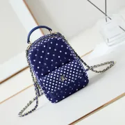 Chanel Backpack Classic zipped coin purse - Grained shiny calfskin #A49189