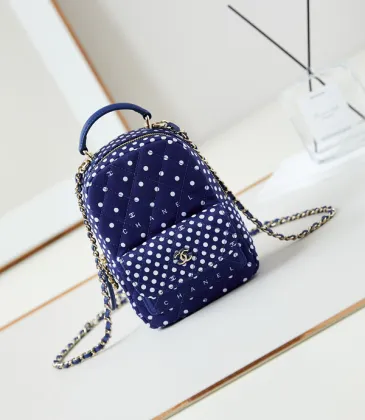 Chanel Backpack Classic zipped coin purse - Grained shiny calfskin #A49189