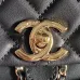 3Chanel Black Quilted Calfskin Medium Duma Pockets #A49150