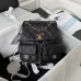 10Chanel Black Quilted Calfskin Medium Duma Pockets #A49150