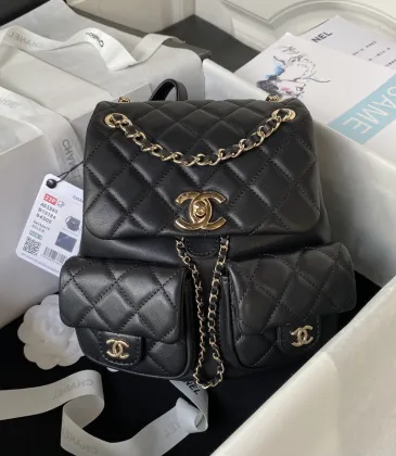 Chanel Black Quilted Calfskin Medium Duma Pockets #A49150