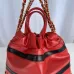 13Chanel Chanel 22 Coco Mark Border Calf Leather Black/White/Red #A49197