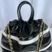 3Chanel Chanel 22 Coco Mark Border Calf Leather Black/White/Red #A49197