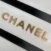 25Chanel Chanel 22 Coco Mark Border Calf Leather Black/White/Red #A49197
