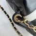 7Chanel Chanel 22 Coco Mark Border Calf Leather Black/White/Red #A49197