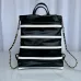 9Chanel Chanel 22 Coco Mark Border Calf Leather Black/White/Red #A49197