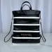 10Chanel Chanel 22 Coco Mark Border Calf Leather Black/White/Red #A49197