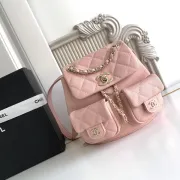 Chanel Duma Backpack Caviar Leather Gold Hardware #A49133