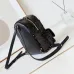 3Chanel Leather and Sequin CC Logo Backpack Black/White #A49196