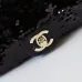 7Chanel Leather and Sequin CC Logo Backpack Black/White #A49196
