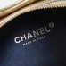 5Chanel Mini F-Shaped Backpack, Champagne Gold Space Silver Diamond Checkered Tofu Bag #A49214