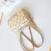 6Chanel Mini F-Shaped Backpack, Champagne Gold Space Silver Diamond Checkered Tofu Bag #A49214
