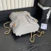 15Chanel Mochila, Piel de cordero efecto brillo y metal dorado #A49155