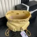24Chanel Mochila, Piel de cordero efecto brillo y metal dorado #A49155