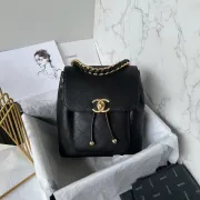 Leather backpack Chanel Black in Leather  #A49159