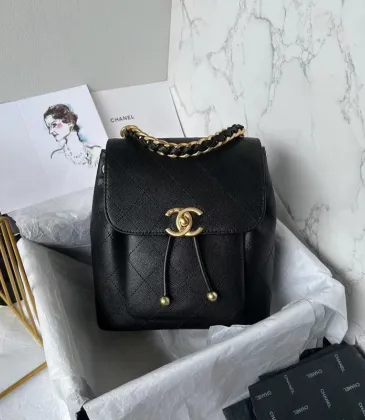 Leather backpack Chanel Black in Leather  #A49159