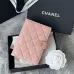 3CHANEL Grained Calfskin Quilted passport Holder Wallet #A50709