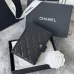 8CHANEL Grained Calfskin Quilted passport Holder Wallet #A50709