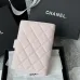 11CHANEL Grained Calfskin Quilted passport Holder Wallet #A50709
