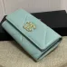 21CHANEL Lambskin Quilted Chanel 19 Flap Wallet #A49138