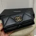 4CHANEL Lambskin Quilted Chanel 19 Flap Wallet #A49138