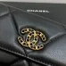 5CHANEL Lambskin Quilted Chanel 19 Flap Wallet #A49138