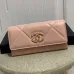 9CHANEL Lambskin Quilted Chanel 19 Flap Wallet #A49138