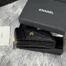 14Chanel Classic Caviar Quilted Zip Card Holder Black Wallet #A49135
