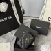 11Chanel Classic Caviar Quilted Zip Card Holder Black Wallet #A49135