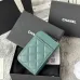 14Chanel Classic Caviar Quilted Zip Card Holder Wallet  #A49136