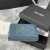 4Chanel Classic Caviar Quilted Zip Card Holder Wallet  #A49136