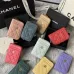 1Chanel Classic Caviar Quilted Zip Card Holder Wallet  #A49136