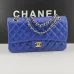 13CHANEL 18C Iridescent Tiffany Blue Caviar Medium #A50708