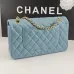 3CHANEL 18C Iridescent Tiffany Blue Caviar Medium #A50708