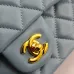 4CHANEL 18C Iridescent Tiffany Blue Caviar Medium #A50708