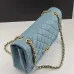 6CHANEL 18C Iridescent Tiffany Blue Caviar Medium #A50708