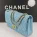 11CHANEL 18C Iridescent Tiffany Blue Caviar Medium #A50708