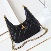 CHANEL Black Small hobo bag 24A 2-way Limited edition #A49221