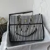 3CHANEL CHEVRON V-stitch Coco Mark Shoulder Bag #A49165