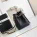 3CHANEL Caviar Quilted Mini Bucket Bag Black #A49782