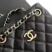 5CHANEL Caviar Quilted Mini Bucket Bag Black #A49782